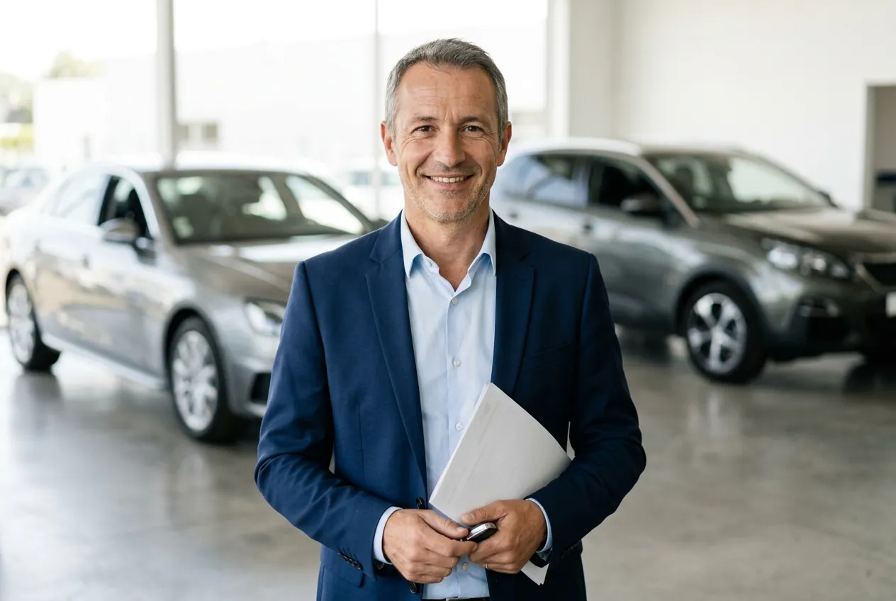Concessionnaire automobile dans son showroom